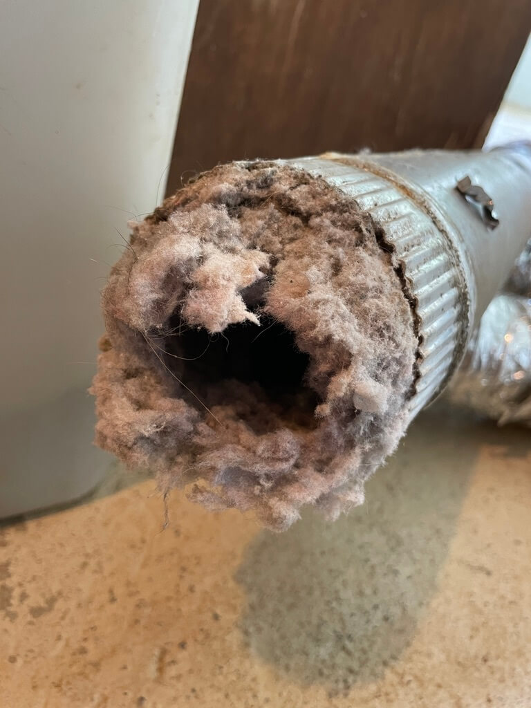 Dryer Vent Full of Dust